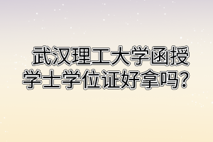 武汉理工大学函授学士学位证好拿吗?