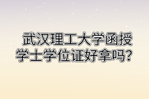 武汉理工大学函授学士学位证好拿吗？