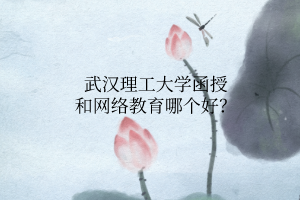 武汉理工大学函授和网络教育哪个好?