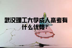 武汉理工大学成人高考有什么优势?