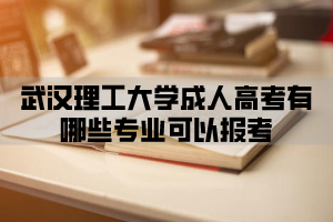武汉理工大学成人高考有哪些专业可以报考